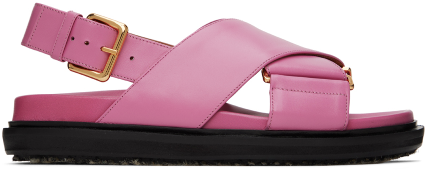 Shop Marni Pink Fussbett Sandals In 00c37 Pink Candy