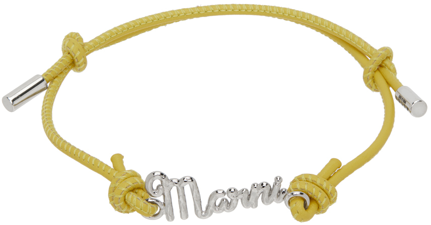 Marni Yellow Leather Bracelet
