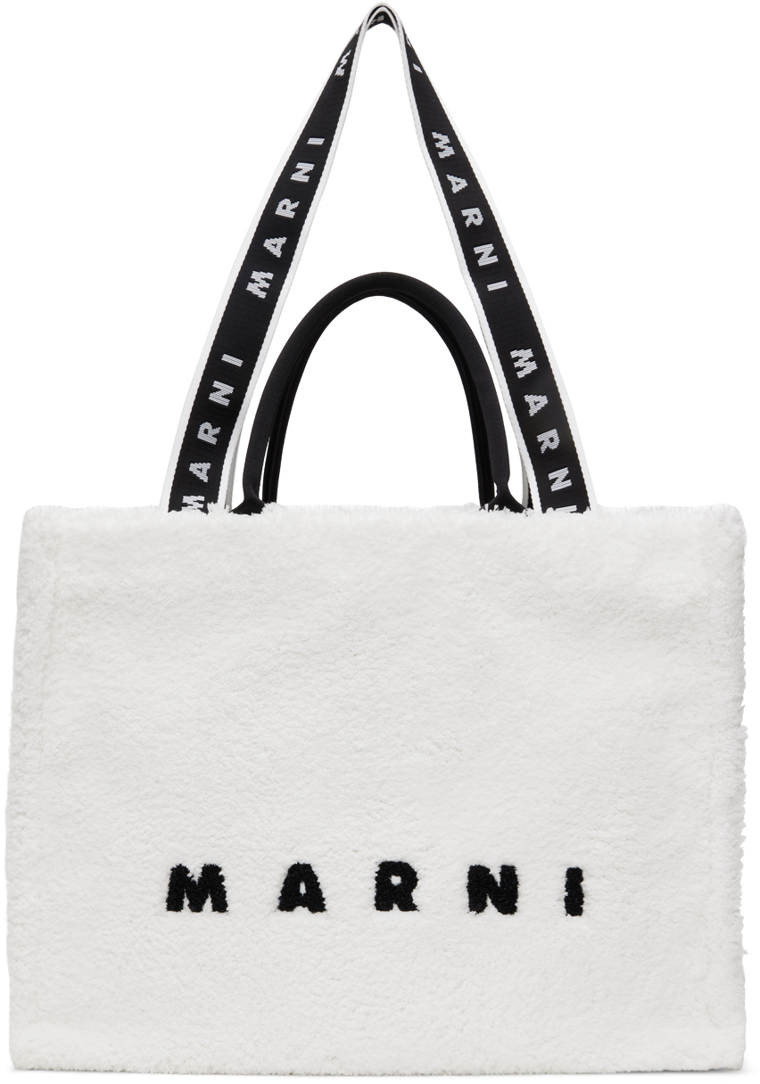 MARNI ホワイト East West トートバッグ - トートバッグ