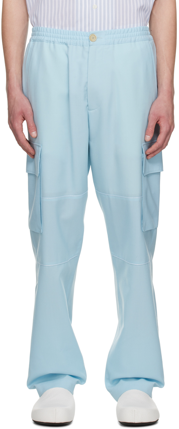 Marni Blue Tropical Cargo Pants