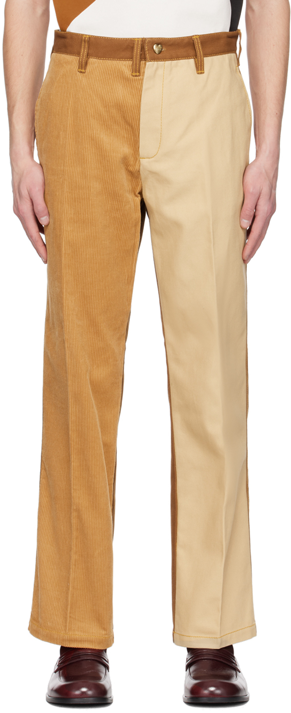 Marni Brown & Tan Carhartt WIP Edition Color Block Trousers