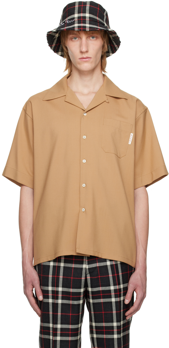 Marni: Beige Tropical Shirt | SSENSE Canada