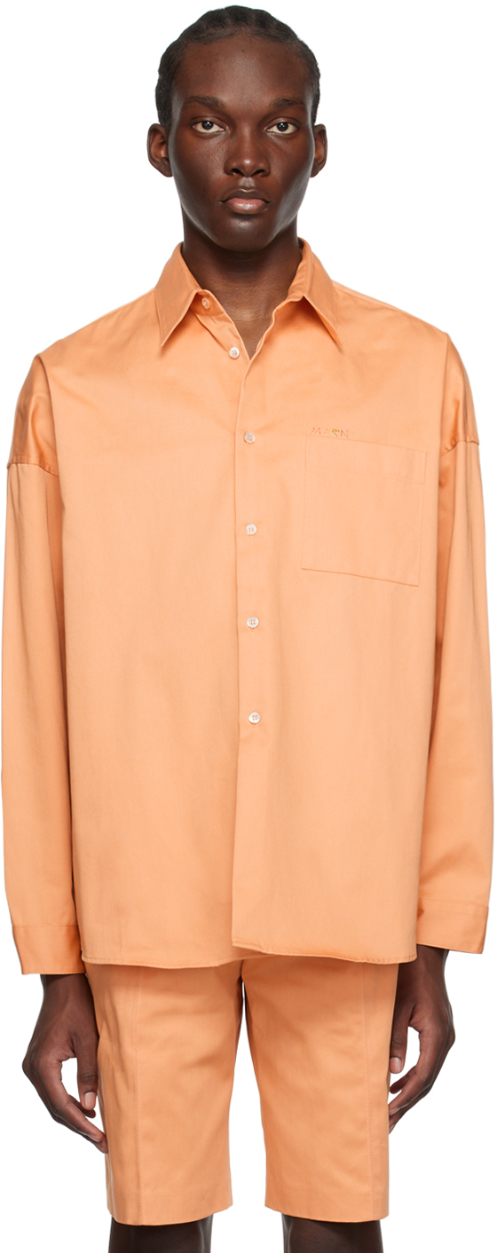Marni Orange Pocket Shirt In 00r08 Tangerine