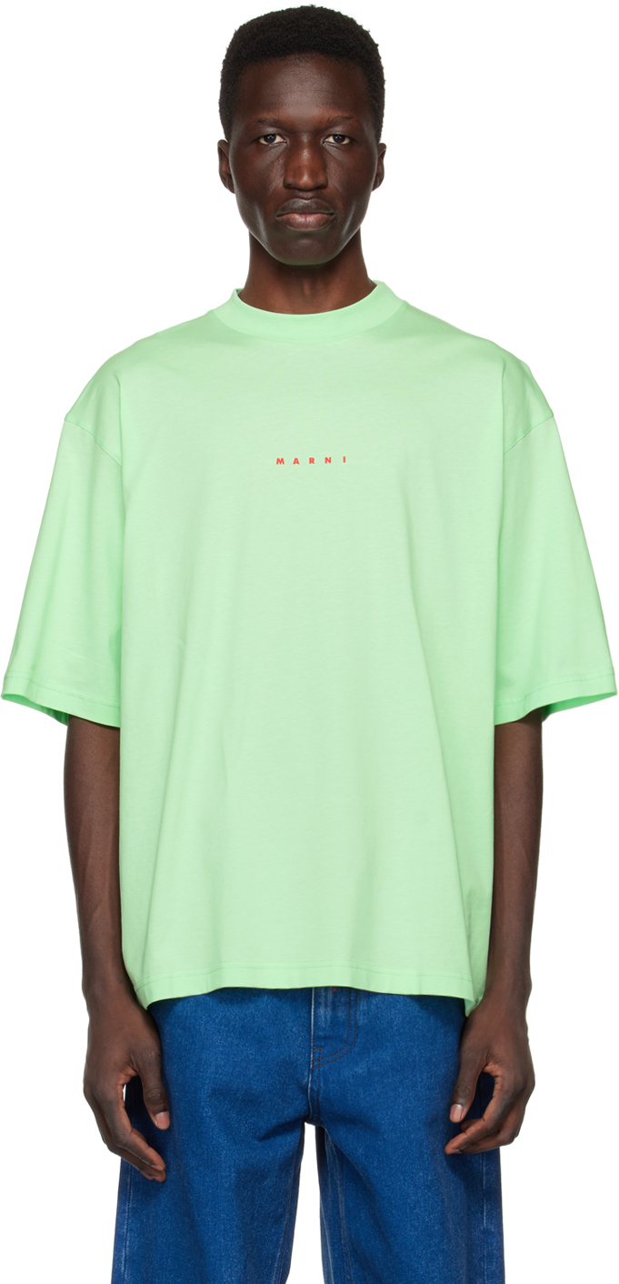 Marni: Green Loose Fit T-Shirt | SSENSE