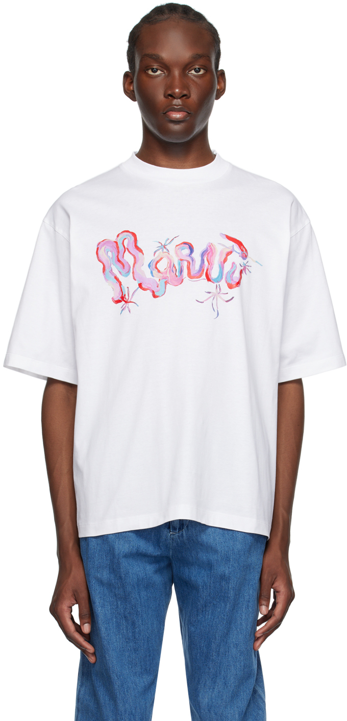 Marni White Whirl T-Shirt