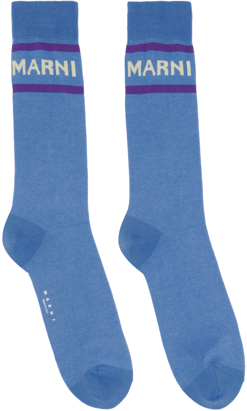 Marni Socks In Cobalt