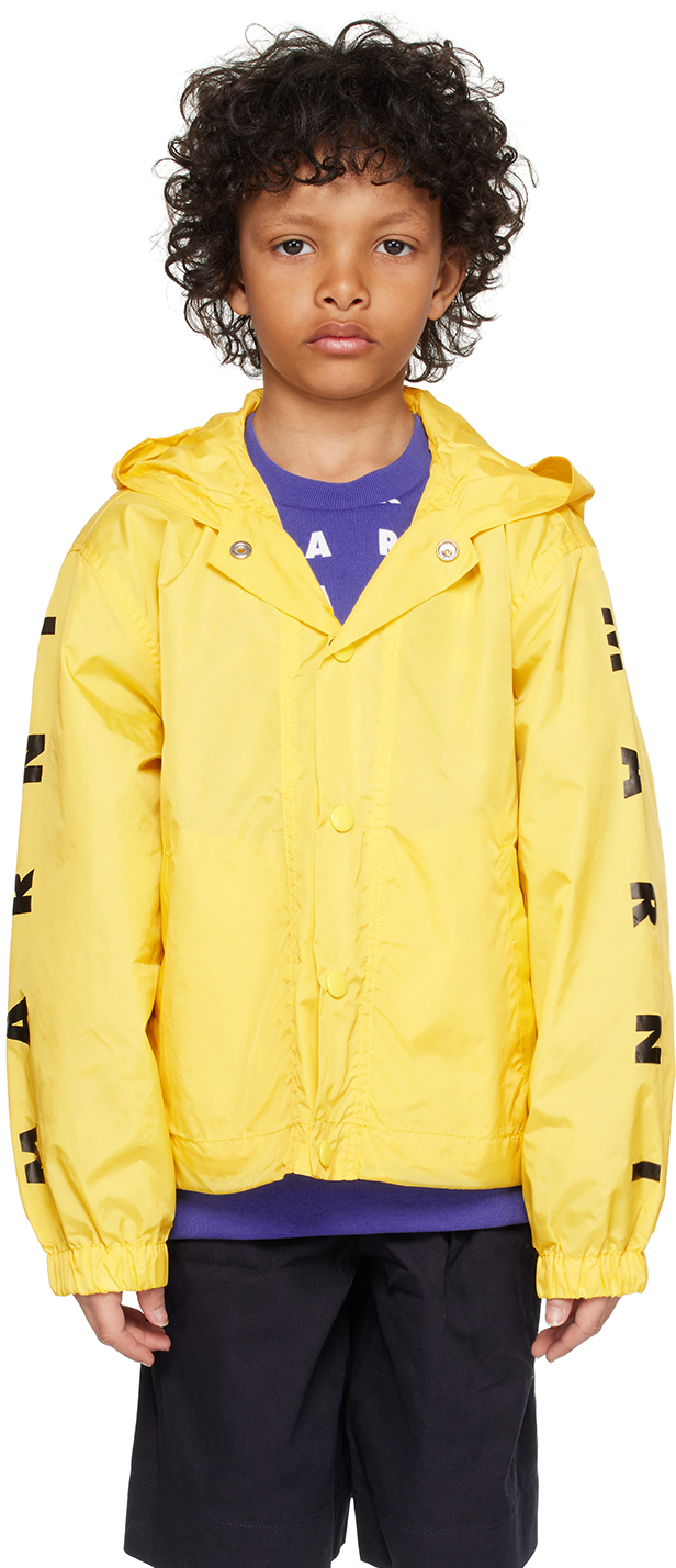 Marni Kids Yellow Waterproof Jacket In 0m213