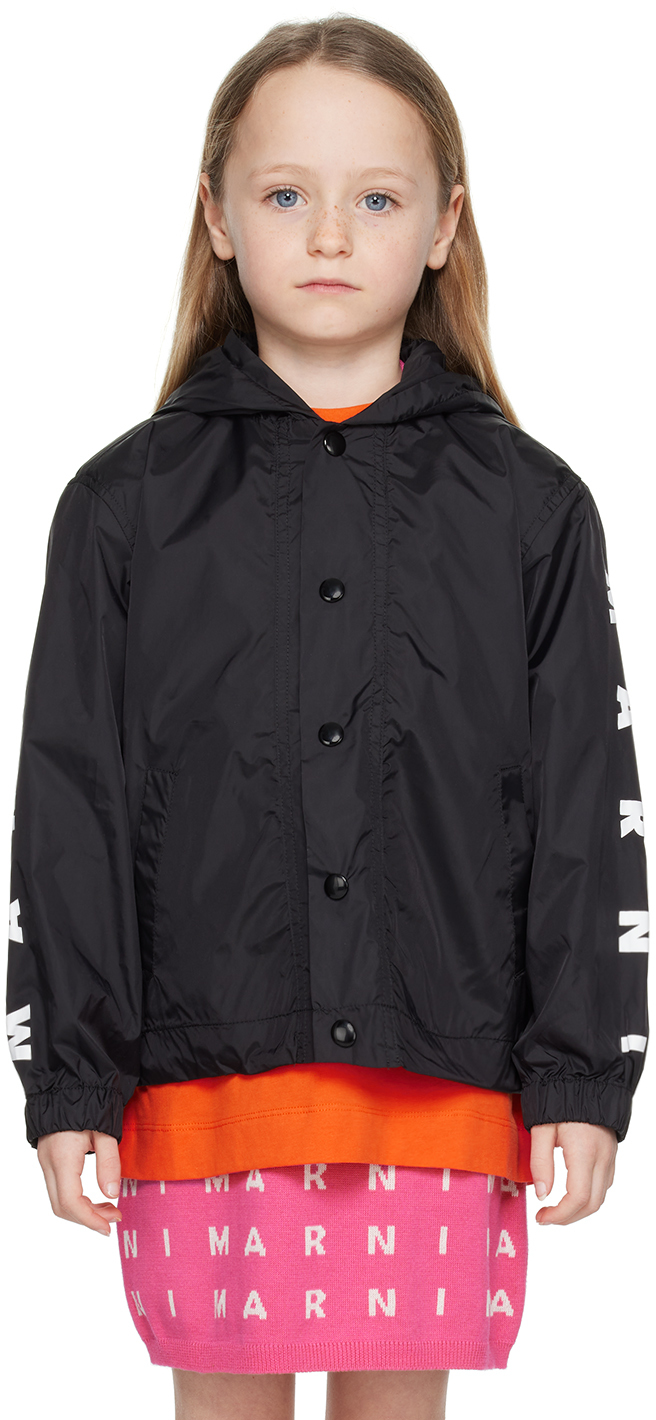 Kids Black Waterproof Jacket by Marni SSENSE