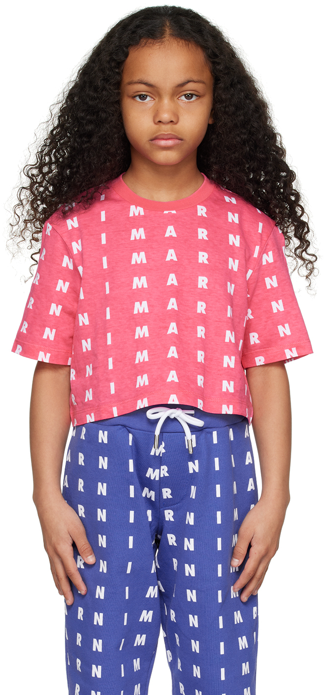 Kids Pink Cropped T-Shirt by Marni | SSENSE Canada