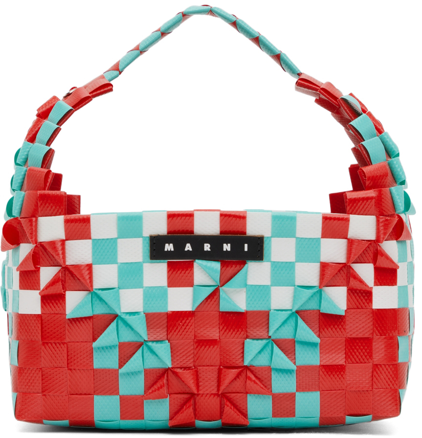 Marni Market Micro Basket Bag - China Red