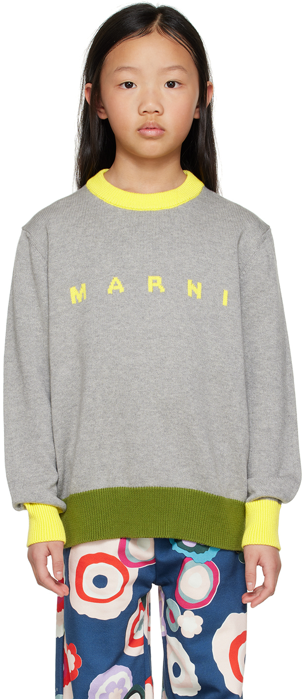 Kids Gray Crewneck Sweater by Marni | SSENSE