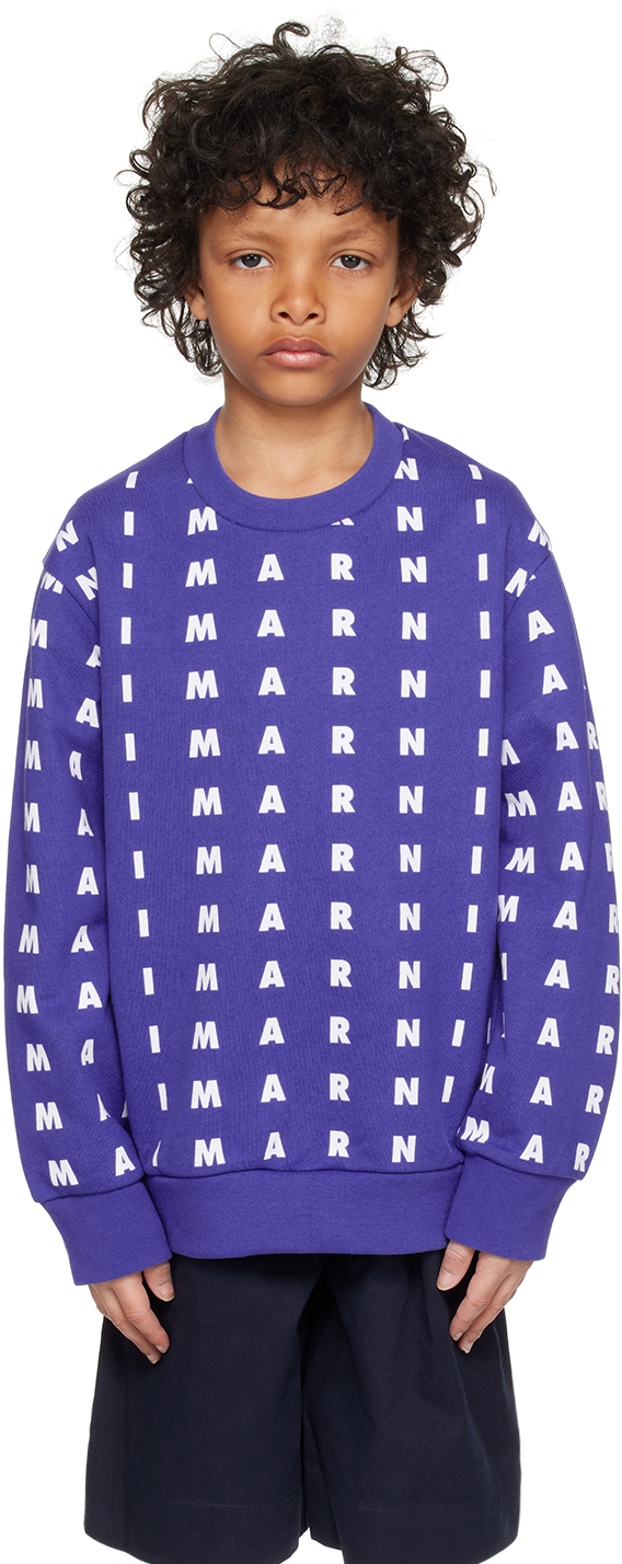 新品 マルニ コットン製カラーネック スエットシャツ ロゴ入り Mサイズ 14y