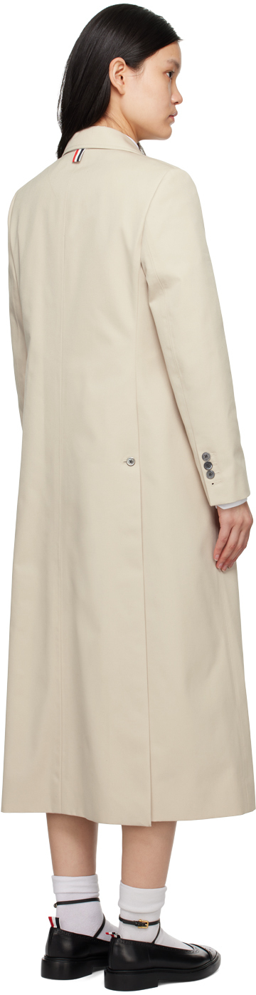 Thom Browne Khaki Notched Lapel Coat In 250 Khaki