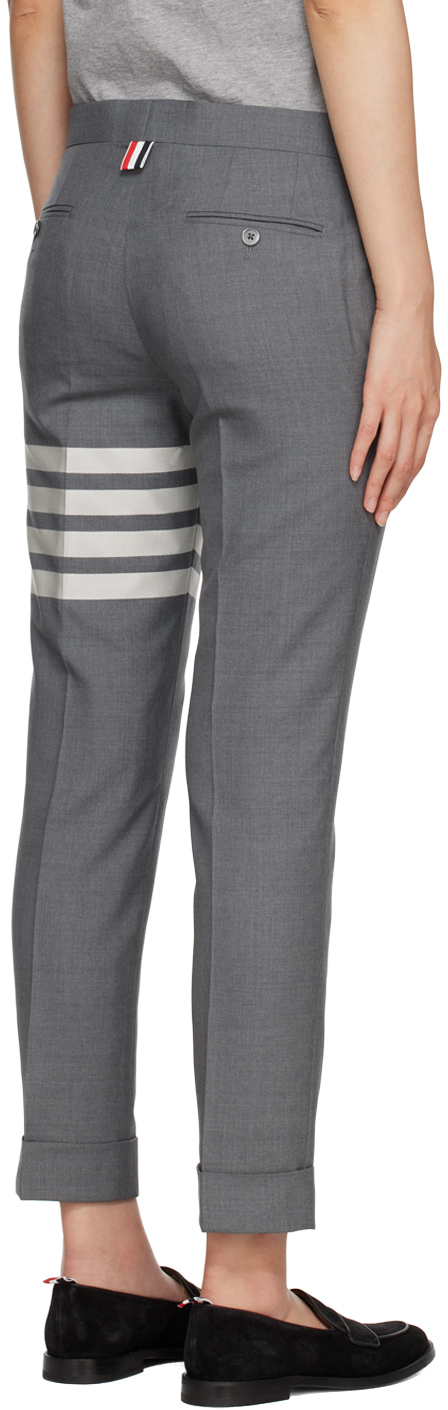 Thom Browne Gray 4-bar Trousers In 035 Med Grey