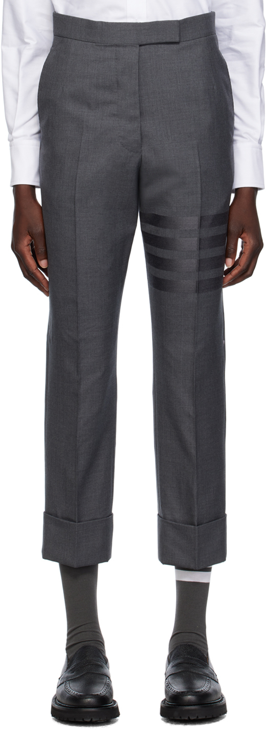 【関税込み】Thom Browne グレー 4-Bar トラウザーズ Thom Browneのグレー 4-Bar トラウザーズがセール中