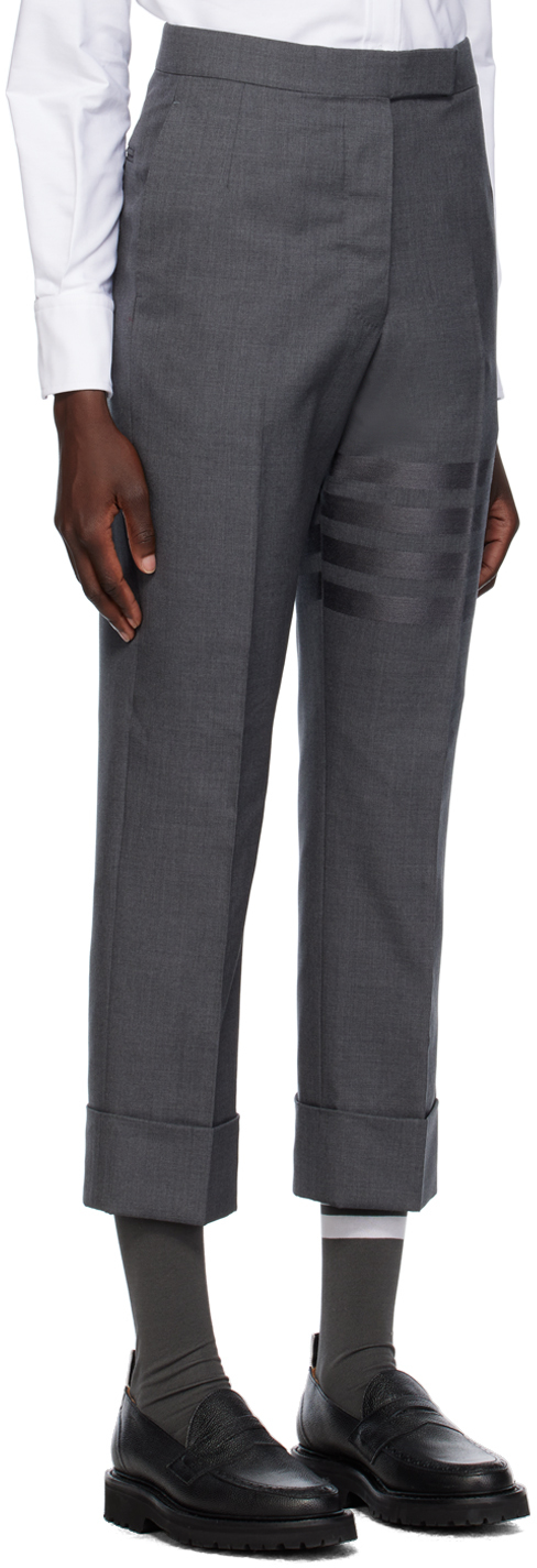 Thom Browne 4-bars Trousers In 025 Dark Grey