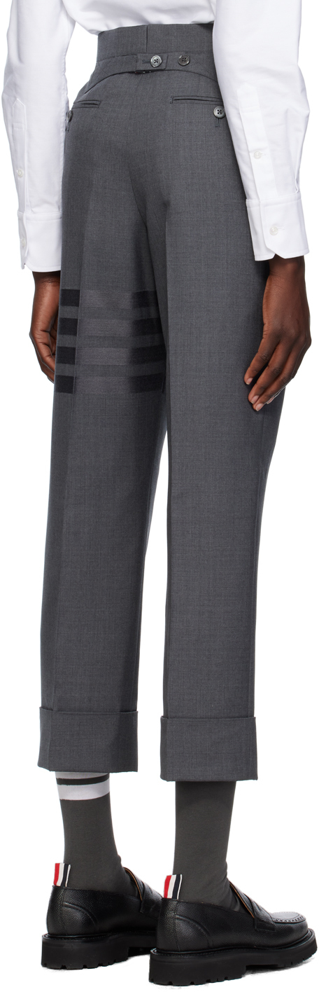 Thom Browne 4-bars Trousers In 025 Dark Grey