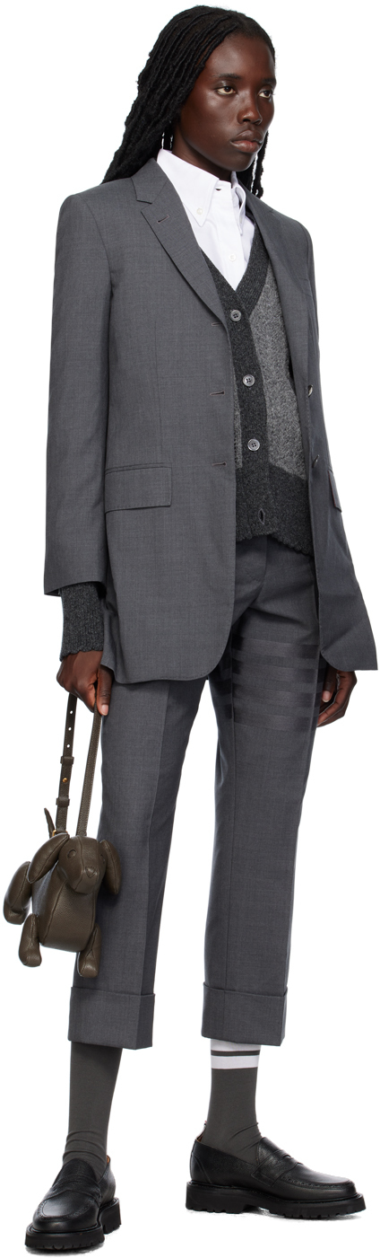 Thom Browne 4-bars Trousers In 025 Dark Grey