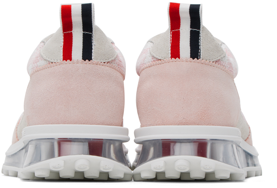 Shop Thom Browne Pink & White Tech Sneakers In 680 Lt Pink