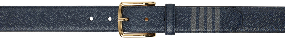Shop Thom Browne Navy 4-bar Classic Belt In 415 Navy