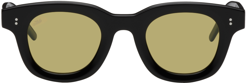 Akila Black Apollo Sunglasses In Black/yellow