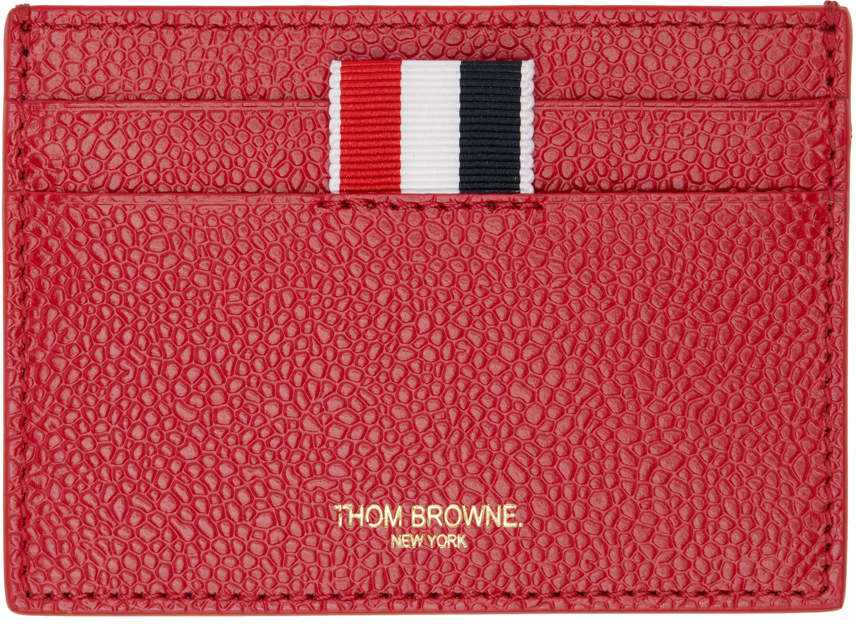 Thom Browne Red Anchor Card Holder In 600 Red