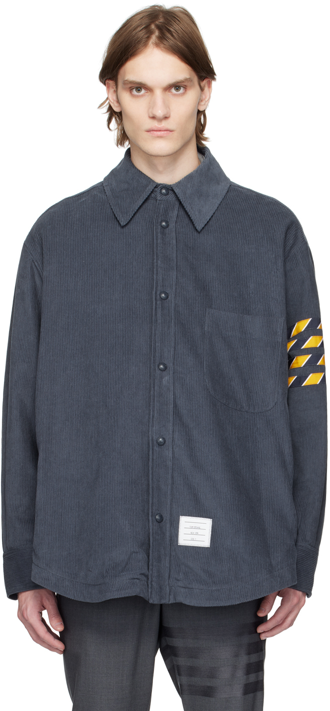 Thom Browne Navy 4-bar Shirt In 415 Navy