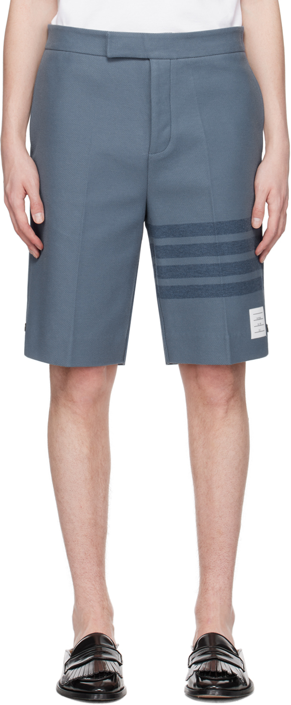 THOM BROWNE BLUE 4-BAR SHORTS