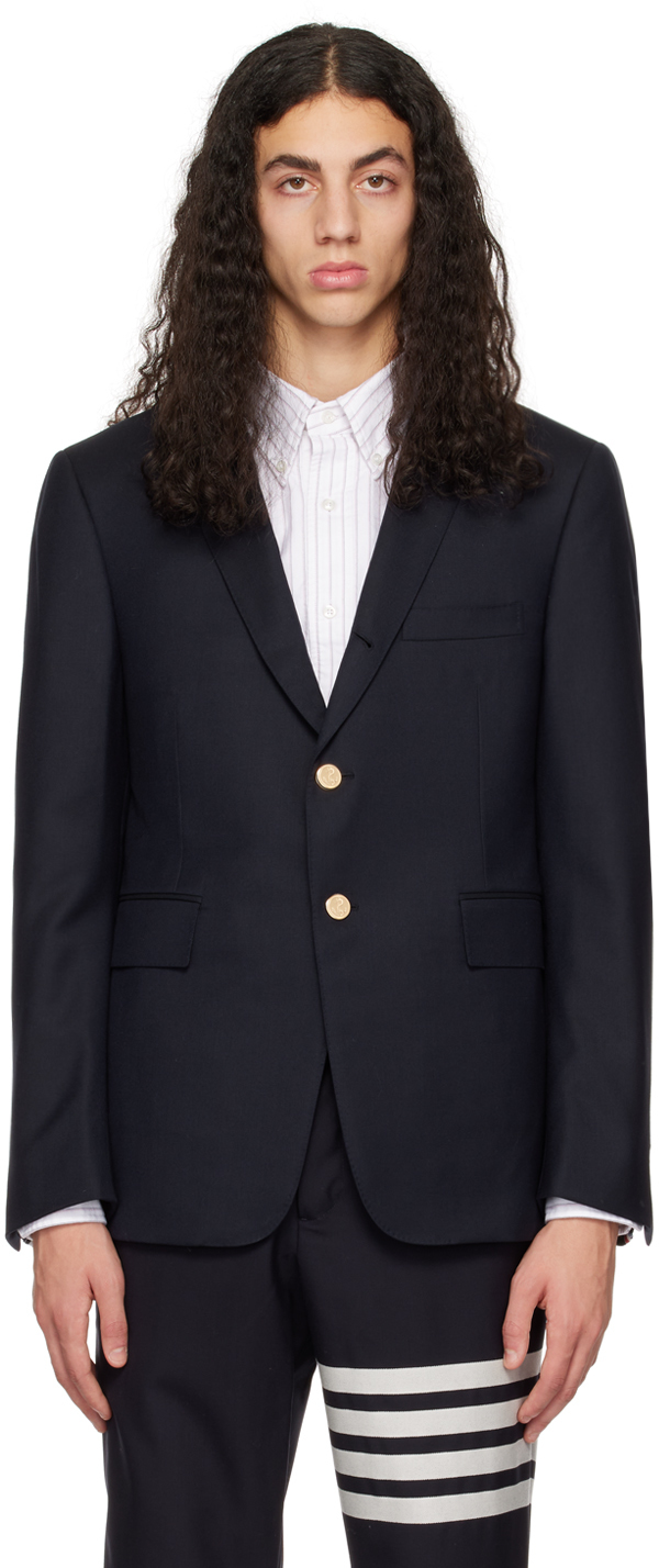 Thom Browne Navy Sport Blazer SSENSE Canada