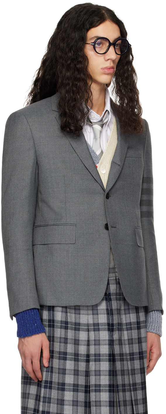 Thom Browne Gray 4-bar Blazer In 035 Med Grey