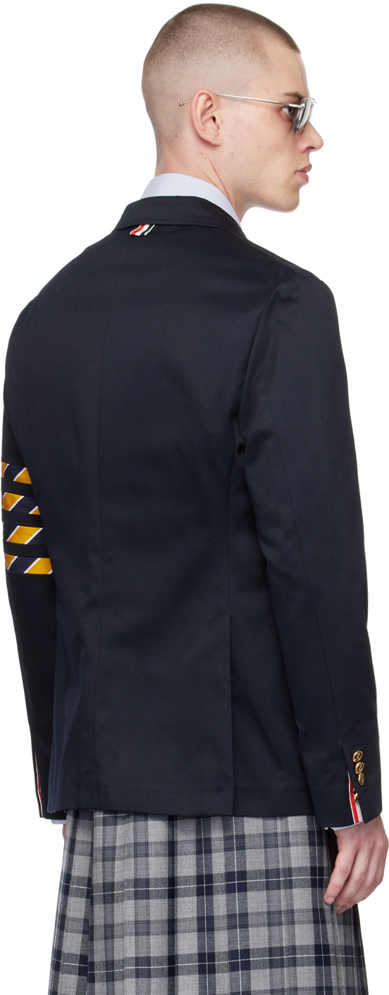 Thom Browne Cotton Twill 4-bar Unconstructed Classic Sport Coat In 415 Navy