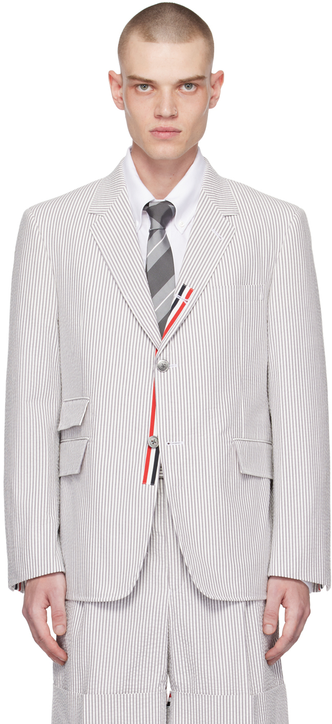 Thom Browne メンズ テーラードジャケット | SSENSE 日本 Thom Browne メンズ テーラードジャケット | SSENSE 日本