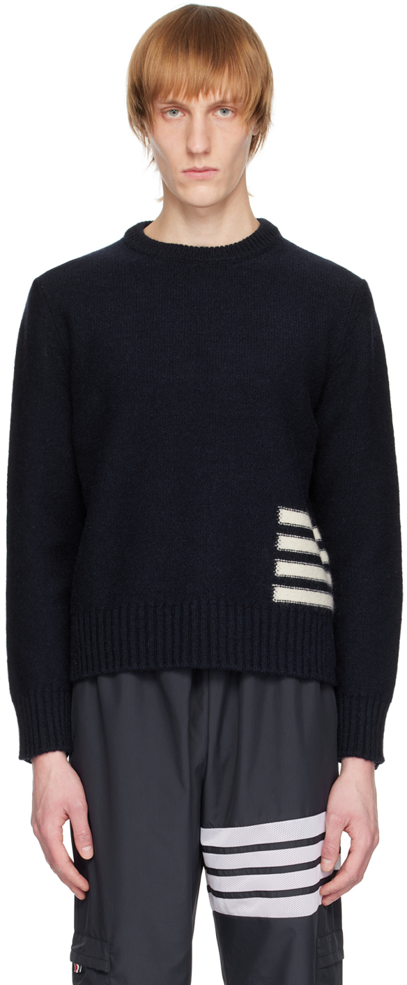 Thom Browne Four-bar Cotton Sweater | Smart Closet