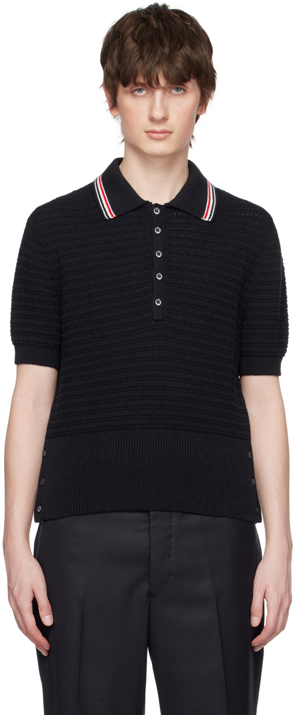 Navy Placket Polo