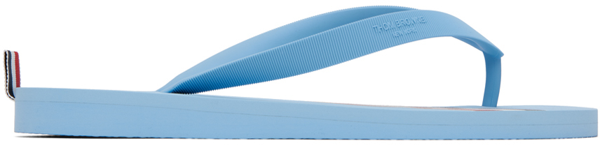 Thom Browne Rwb-stripe Flip Flops In Blue