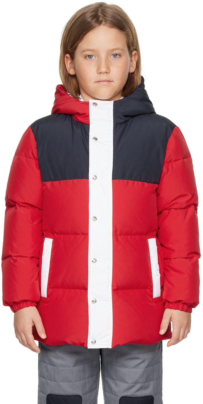 Thom Browne Colour-block Puffer Jacket In Rwbwht 960