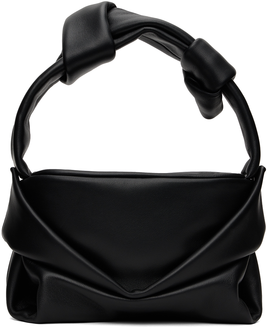 Staud Kiss Padded Lambskin Top-handle Bag In Black