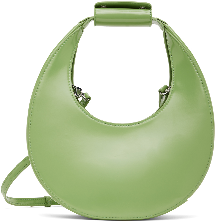 Staud: Green Mini Moon Bag | SSENSE Canada