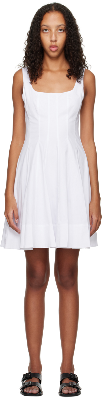 Staud: White Wells Minidress | SSENSE