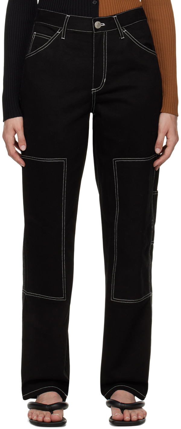Shop Staud Black Relaxed Fit Jeans