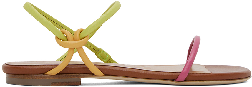 Staud Women's Laurel Flat Sandals In Citron Multi