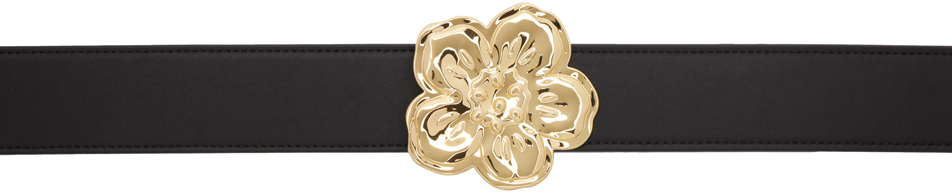 Black Kenzo Paris Boke Flower Reversible Belt