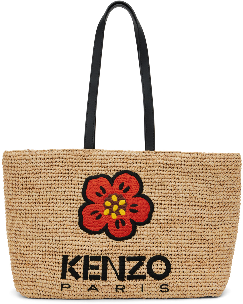 Kenzo Beige Large Boke Flower Tote SSENSE