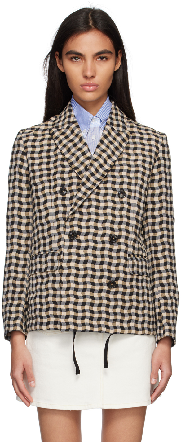 Kenzo Brown  Paris Double-breasted Blazer In 87 - Tabac
