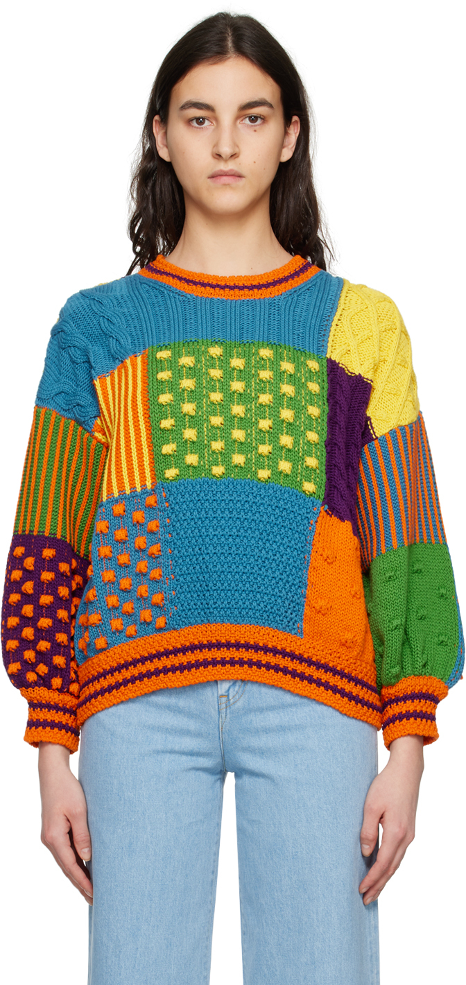Kenzo: Multicolor Kenzo Paris Patchwork Sweater | SSENSE