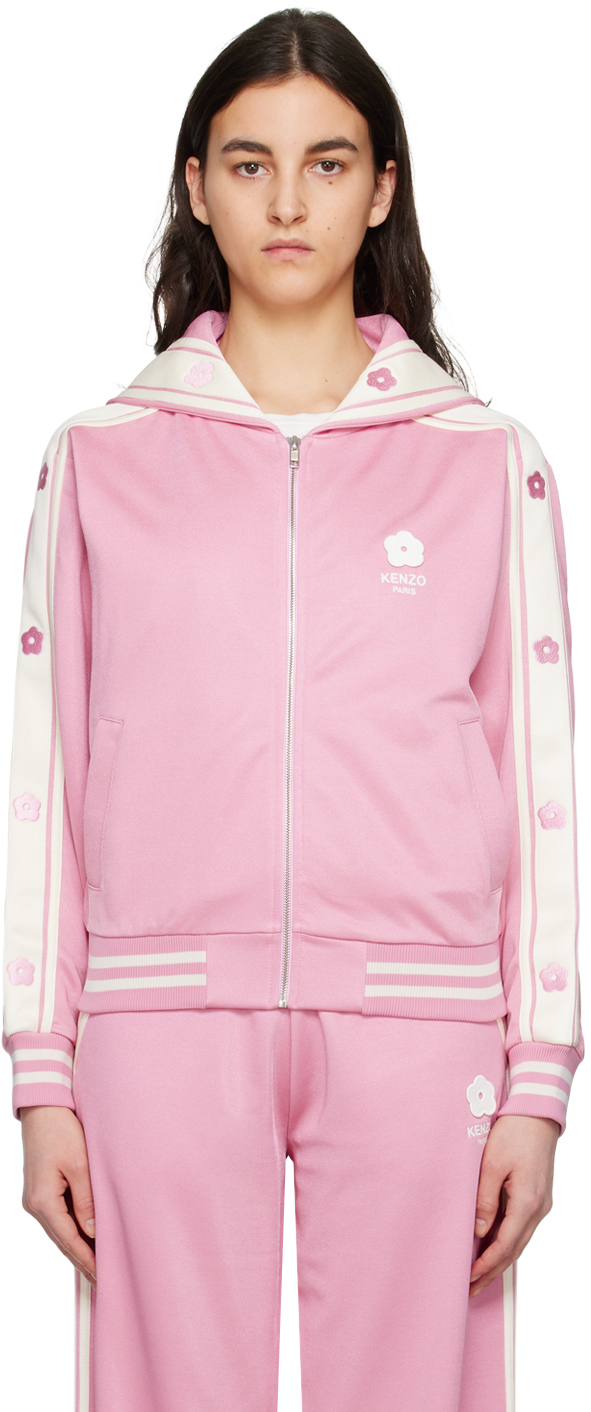 Shop Kenzo Pink  Paris Boke Flower 2.0 Jacket In 30 - Rose