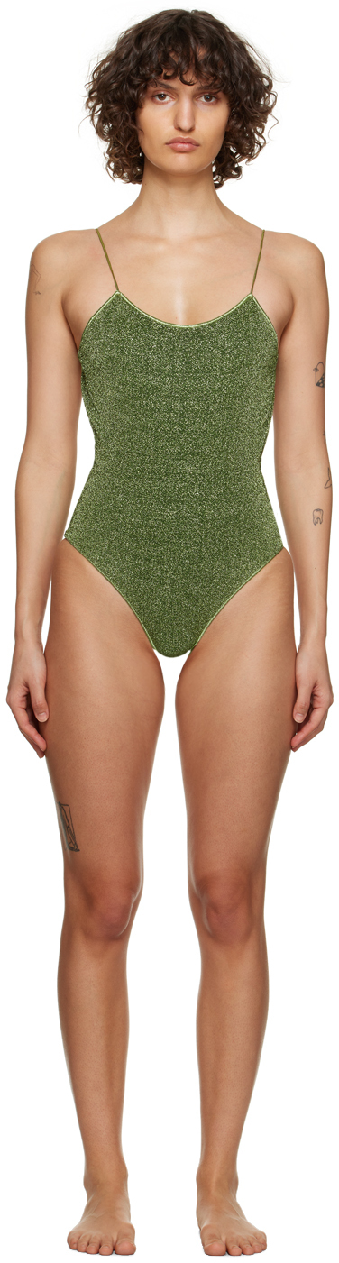 Oseree Lumiere Maillot One Piece In Emerald Green