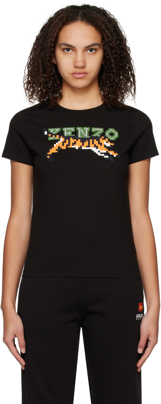 Kenzo Pixel Classic T-shirt In Nero
