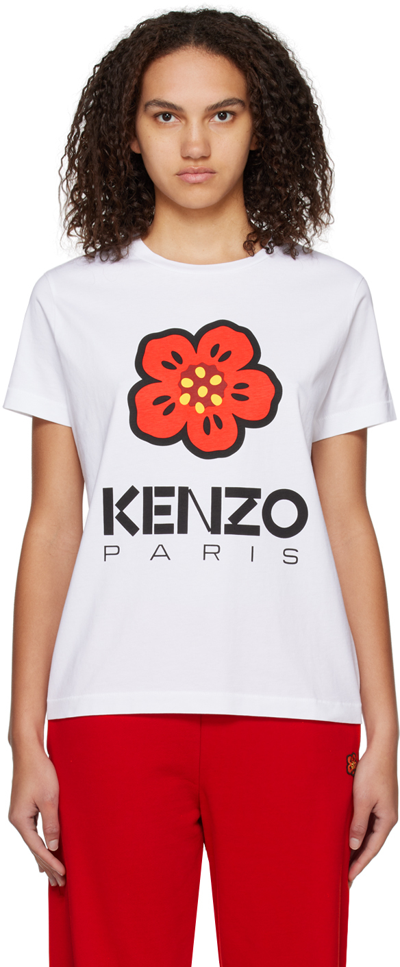 Kenzo White Kenzo Paris Crewneck T-Shirt