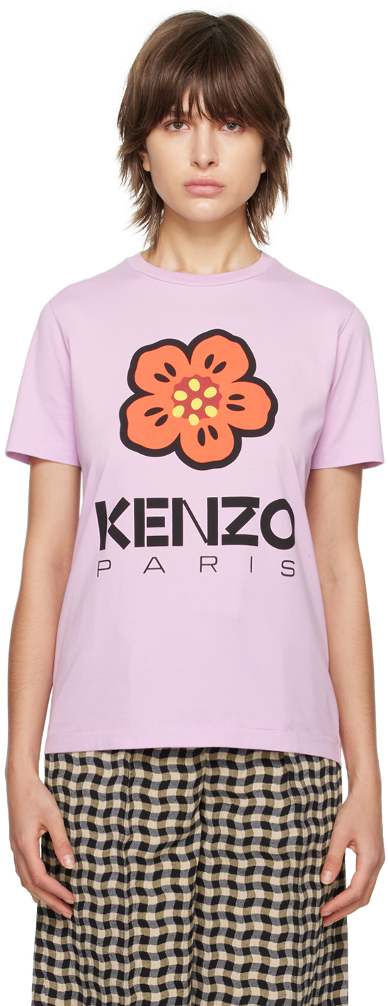 KENZO PURPLE KENZO PARIS BOKE FLOWER T-SHIRT